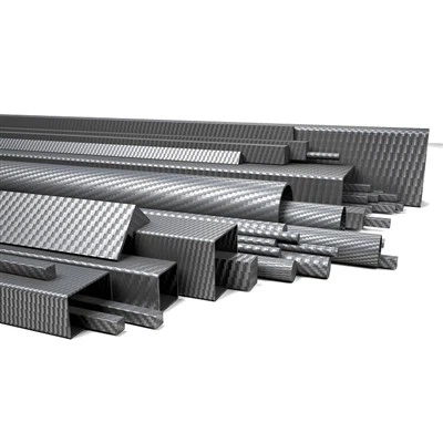 Čtyřhranná tyč z uhlíkových vláken